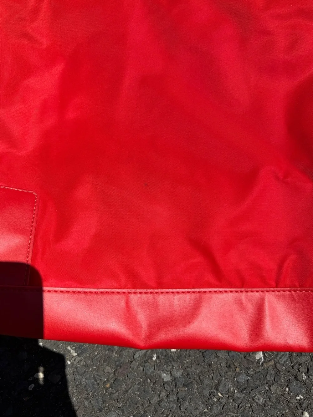 Tory Burch Ella Red Nylon Logo Tote